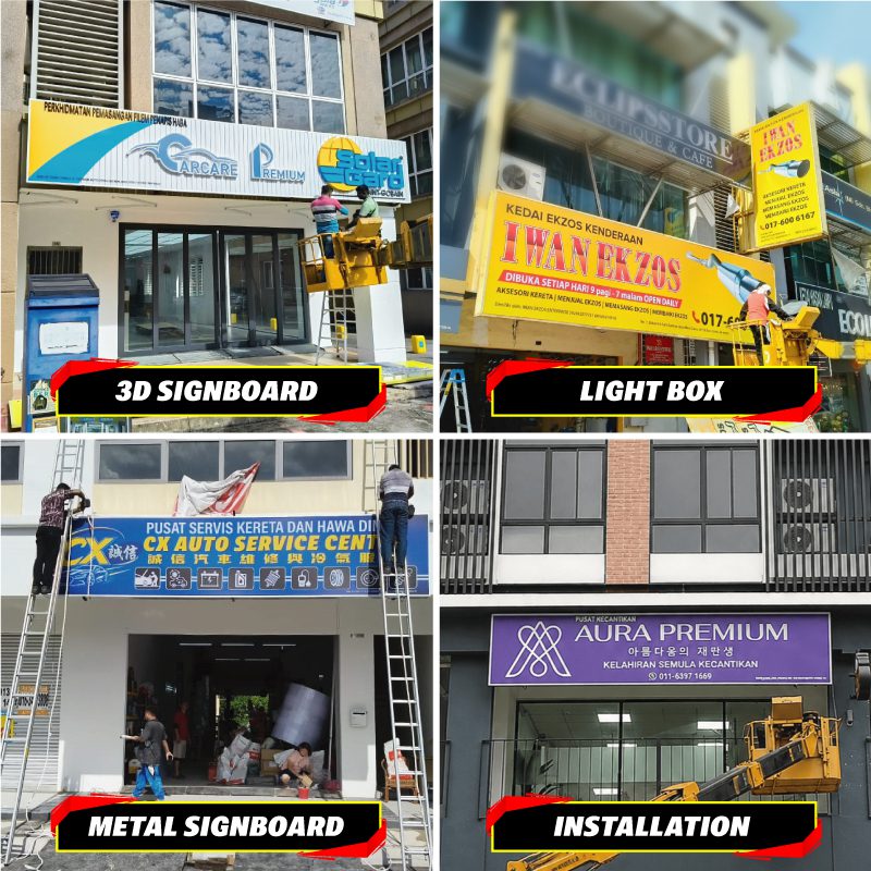 3D lettering signboard | Light Box | Metal Signs